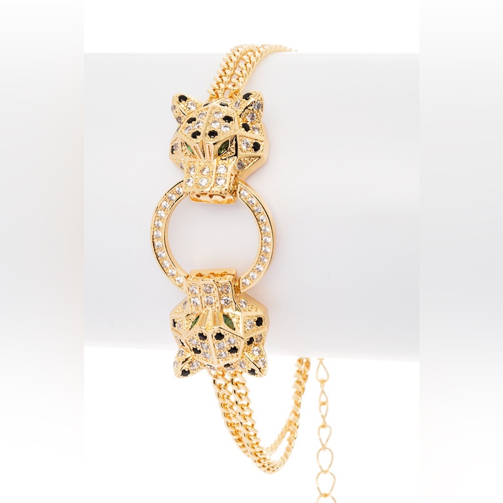 Leopard Animal Print Cubic Zirconia Bracelet